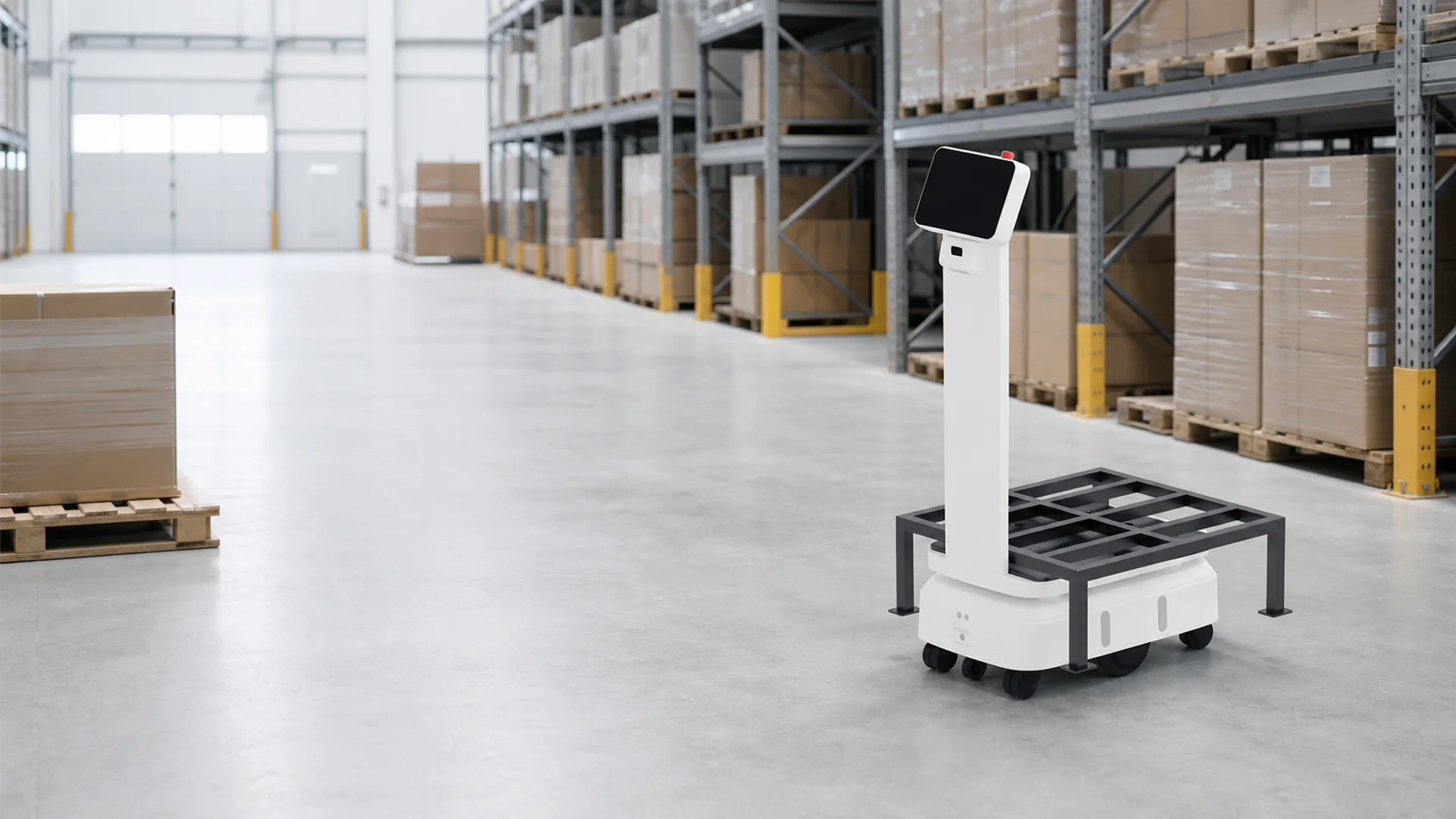 Transportni robot XYBOT T1 prevozi robu u magacinu